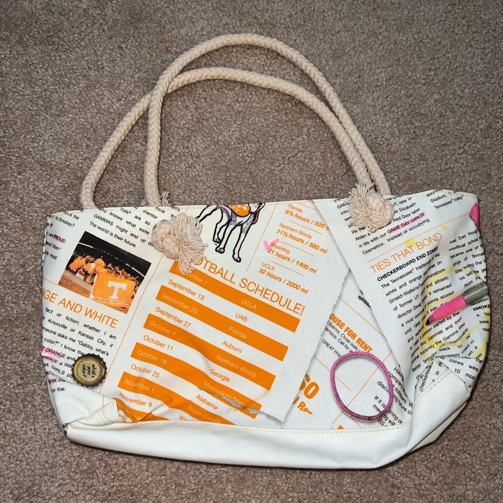 Stylish Tennessee Printed Tote Bag with Rope Handles